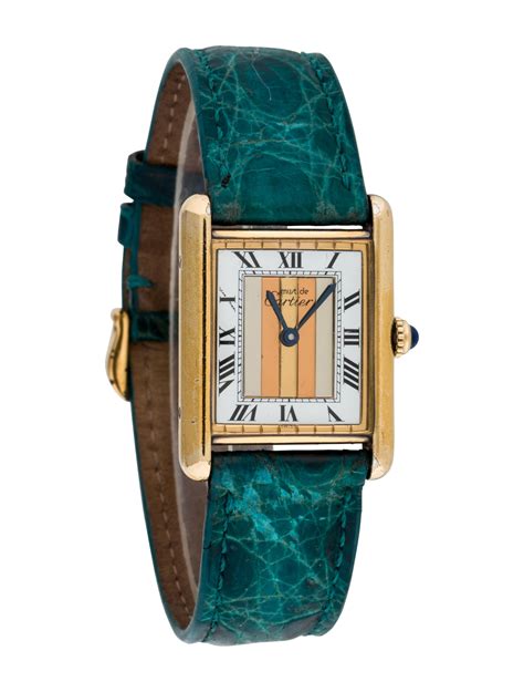 must de cartier tank vermeil argent 925|cartier vermeil must value.